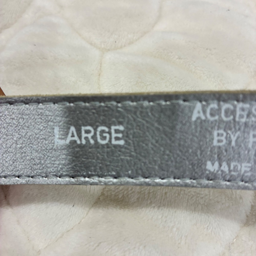 VTG Accessories‎ by Pearl Silver Snakeskin Genuine Leather Casual Belt Large - Picture 4 of 8